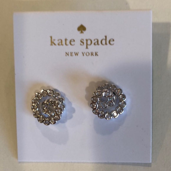 kate spade Jewelry - Kate Spade rhinestone circle earrings (NWT)